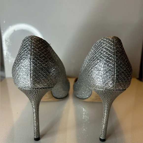 Jimmy Choo Silver Remy Heels - Picture 9 of 12